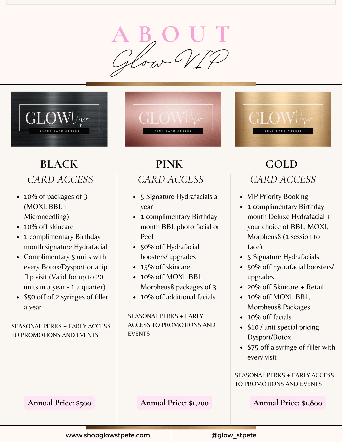GLOW VIP CARD